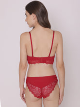 Load image into Gallery viewer, Hailey- Pushup Wired Bridal Set (Red)
