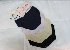 Wink - Everyday Cotton Panties (Black, D. Blue, Pink, Skin, Yellow, Grey, Peach, L. Blue)