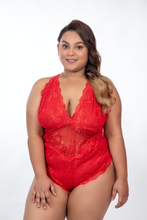 Load image into Gallery viewer, Alana - Size inclusive Premium Bodysuit (Red, Black, White)
