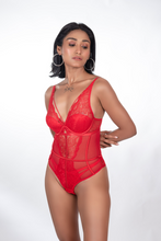Load image into Gallery viewer, Sloan- Hot and Happening Bridal Bodysuit (Red)
